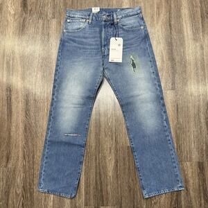 Levis 501 Original Fit Straight Leg Button Fly Patchwork Denim Jeans Size 31x30